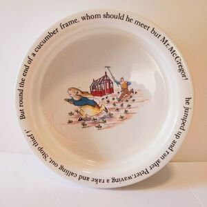 Vtg Wedgwood Beatrix Potter Nursery Collection Peter Rabbit Porridge Bowl